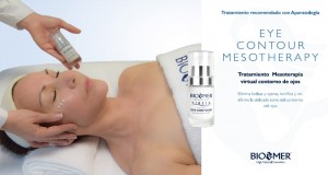 Tratamiento de mesoterapia virtual con controno de ojos